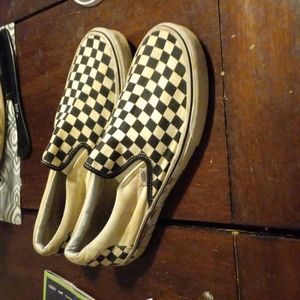 Unisex checker print slip-on mens size 11